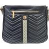 Laura Biagiotti Borsa Donna Sacca Tracolla in Ecopelle riporti in Tessuto Tracolla in Tessuto Personalizzata Regolabile Dimensioni: 35 X 30 X 12 cm. ART. LB23W-106-5 LINEA LEVRAI (NERO)