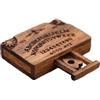 Generic Tavola Ouija in miniatura, Tavola spirituale portatile in legno, Modello in miniatura di tavola Ouija in legno, Tavola spirituale in miniatura con cassetto, Tavola Ouija in legno in miniatura
