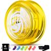 YOSTAR JoJo Bambini D1 GHZ, Looping Responsive Yoyo con glitter, facile da giocare Jo Jo per bambini e principianti, plastica resistente Yo-yo per 2a trucco, con 6 corde extra, guanto, borsa (giallo)