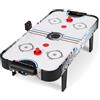 COSTWAY Tavolo Air Hockey, Set Tavolo da Air Hockey con Segnapunti LED Elettronico, 2 Dischi, 2 Palette, 2 Porte, Gioco Divertente per Bambini e Adulti, 110 x 59 x 31 cm