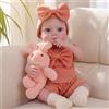 JIZHI Reborn Bambola - 17 Pollice Bambole Realistica con Occhi Mobili - Bambolotto Femmina include Vestiti e Accessori, adatta a Bambini dai 3 Anni+
