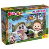 Liscianigiochi - Masha Puzzle Maxifloor 2 x 12-Giochiamo Ancora And The Bear Bambini, Multicolore, 86122
