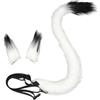 Elegabrillia Cerchietto con Orecchie da Gatto per Cosplay, Accessorio Ideale per Feste E Spettacoli Teatrali, Bianco Nero