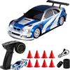 Vefacion Mini RC Drift Car in scala 1:43, 2,4 GHz, 15 km/h, auto da corsa sportiva ad alta velocità, telecomandata, con luce, per ragazzi, ragazze e adulti, regalo