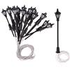 Courtieyeardceastea 20 pezzi modello miniatura luci stradali HO OO scala LED bianco caldo 1:150