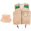 Generic Set di costumi da esploratore per bambini - avventura all'aperto per giochi di ruolo, gilet e cappello | poliestere leggero con tasche multiple, per campeggio, , escursionismo, abbigliamento per