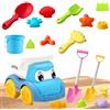 Generico Giochi da spiaggia per bambini,Set con secchiello e per costruire | Per creare castelli di sabbia | per Parco, Campeggio, Vacanze Estive, Viaggi, Giochi Sensoriali, Feste di Compleanno,
