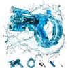 Generico Pistola ad Acqua Elettrica ad Alta Potenza, Sparo Automatico con Portata di 8 Metri, Giocattolo Estivo Ricaricabile in Plastica Trasparente per Bambini e Adulti (Blu)