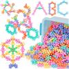 NiToy | Blocchi di Costruzione a Fiocco di Neve | 300 Pezzi | Per Bambini dai 3 Anni in Su | Blocchi di Plastica Multicolori per l'Apprendimento Precoce e la Creatività | Giocattolo STEM con Borsa
