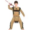 DEGUISE TOI Costume indiano guerriero bambino - Marrone - S 4-6 anni (110-120 cm)