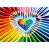 HUADADA Puzzle da 1000 pezzi, puzzle per adulti, puzzle impossibili, gioco di abilità per tutta la famiglia, puzzle colorato, matite colorate, decorazione per la casa.