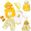 Scnbom bambole reborn vestiti per 45-60cm silicone bambola femmina vere toddler originali bambolotti maschio parti (Anatra gialla 5pcs Set)
