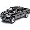 Motormax Dodge Ram 1500 Pick-Up Doppia Cabina Nero 5a generazione dal 2019 1/24 Modello Auto con Targhetta Individiuale