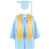Generico Toga Bambino Blu, Set Toga Laurea Bambino Set Togas E Tocco Per Bambini Abito Da Laureato Sets Per Bambini 2026 2-12 Anni Costume Da Laureato Con Stola Cappello E Nappina 2026