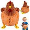 CDLIZW Peluche Pollo,Peluche a Forma di Pollo,Simulazione Peluches pollos Giocattolo,Cartoon Pollos Peluches,per Ragazzi,Ragazze e Adulti,Compleanno,Natale,Regali di Festa,22 cm