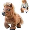 Generico Cavallo Di Peluche Interattivo - Giocattolo Robot Elettronico Intelligente, Materiale Morbido Al , Suono Di Movimento Realistico | Adorabile Cavallo Robotico Per Bambini, Regalo Di Compleanno, In