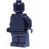 LEGO Minifigure Plain All Black Monochrome Head Torso Arms Hands Legs Body