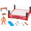Mattel WWE Knuckle Crunchers - Rebound Ring, set con action figure di Seth Rolling snodata e con suoni, ring Flex Mat e 7 accessori inclusi, giocattolo per bambini, 6+ anni, JFK77