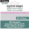 Sleeve Kings Buste quadrate medie (65 x 65 mm), confezione da 110, 60 micron