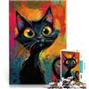 AITEXI Puzzle 1000 pezzi per adolescenti Kiss Me - Un gatto colorato e buffo Attività per famiglie è ideale come regalo per tutta la famiglia 38x26cm