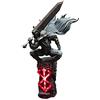Xinchangda Anime Figura Guts Battle Version Action Figure Base con Luce, PVC Nero Spadaccino Guts Modello Statua 16 cm (XCD230525111lq)