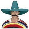 FIESTAS GUIRCA | Sombrero Messicano di Paglia (60 cm) - Accessorio per Feste Estive e Lauree - Ideale per Eventi a Tema Messico e Feste in Maschera - Adulto Unisex - Verde