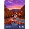 EMYXPAQM Puzzle Jack Russell Terrier 1000 Pezzi Per Adulti E Ragazzi, Puzzle Con Fallen Leaves Road, Difficile Sfida, Regalo Compleanno 38x26cm/1000pcs