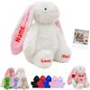 JABECODIFA Peluche Coniglietto Personalizzato Con Foto E Testo, Animale Di Peluche Su Misura Come Primi Regali Di Pasqua Personalizzati Per Neonati Bambini E Adulti A Pasqua E Natale, 25cm