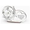 Albalù Bomboniera Mappamondo Orologio In Legno 10x16 cm - Design Legno con Frase Motivazionale, Scatola Inclusa - Bomboniere Cresima Ragazzo, Bomboniere Comunione Bambina