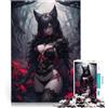 SYUNFEI Ragazza gotica sexy demoniaca puzzle 1000 pezzi per adulti giocattoli educativi per l'apprendimento è ideale come regalo per tutta la famiglia 38x26cm