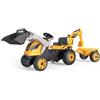 Smoby Trattore a pedale Smoby Max Builder + Trailer + Pelleter + Shovel - Orange