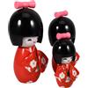 VICASKY 3pezzi Decorazione Legno Con Bambole Giapponesi Kimono Ornamento Da Tavolo Artigianale Per Decorazioni Tradizionali Stile Giapponese
