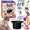 Generic Trucchi magici impostati per Bambini con, Cappello e Accessori, Strumenti di apprendimento Facili | Kit di Illusione interattivo, Accessori magici Completi, Regalo educativo Divertente per