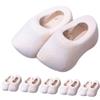SUPVOX 6paia Scarpe di Legno per Bambole Accessori in Miniatura per Case delle Bambole Zoccoli in Legno Grezzo per Giochi di Micro Paesaggi e Creazioni Artigianali