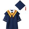 Generico Toga Bambino Set Toga E Tocco per Bambini 2-14 Anni Costume da Laureato con Stola Cappello E Nappina 2026 Abito Diploma per Asilo Scuola Materna Primaria Kit Completo Graduazione