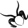 HoveeLuty Corna di Halloween Corna da diavolo gotiche nere Costume di Halloween Copricapo di corno di pecora Corna da strega malvagia Accessorio per capelli di Halloween per Halloween Cosplay Costume Copricapo