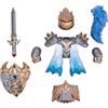 MetaHrystynx Set di accessori per armi da cavaliere reale medievale, include lancia, casco, armatura e scudo, 9 pezzi, accessori per armi MOC compatibili con le principali marche