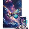 LKASGCBY puzzle 1000 pezzi per adulti Farfalla di vetro cosmica Giocattolo educativo intellettuale decomprimente Migliorare l'amore tra le coppie 38x26cm