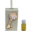 DLM Bomboniere DLM-A940 Bomboniera utile Profumatore in ecopelle cm 12x4x6,5 con Chiave cuore e quadrifoglio portafortuna in legno per 40 Compleanno di un uomo o donna completo di scatola e profumo