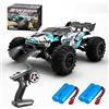 X-Verse 16102PRO Auto Telecomandata Con Motore Brushless, 70KM/H Macchina Telecomandata RC Drift Car, 2,4 GHz 1:16 4WD Radiocomandata Monster Truck Buggy, Regalo per Bambini Adulti, 2 Batterie (Blu)