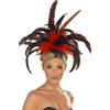 SMIFFYS Cerchietto per capelli burlesque con piume Halloween