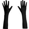 W WIDMANN MILANO Party Fashion Widmann- Guanti Lunghi in Raso Elastan per Adulti, Nero, 43 cm, 3429N