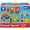 Orchard Toys Rescue Squad Jigsaw Puzzle, A Collection of 6 Puzzles Featuring 2 And 3 Pieces Little Hands, Ages 2+