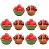 GARIOUANS 10 Mini Cestini di Frutta in Resina Colorata Accessori per Decorazione Fai da Te Casa delle Bambole Ornamenti per Scene Fotografiche Set da 10 Pezzi Design Colore Casuale