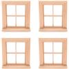 YARNOW 4 Cornici Per Finestre In Legno Per Casa Delle Bambole: Mini Mobili In Scala 1:12 Accessori Fai Da Te Per La Camera Da Letto Della Casa Delle Bambole