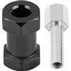 Dilwe Adattatore Esagonale RC, 4 Pezzi Adattatore per Ruota in Metallo per D90 AX10 CC01 SCX10 Auto RC(20mm Nero)