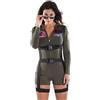 maskworld Top Gun Romper - Costume da donna con licenza per adulti - Costume di carnevale - Taglia: S