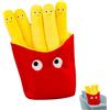 NASSMOSSE Peluche di patatine fritte da 11, 8 pollici, morbido e divertente, cuscino imbottito per divano