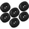 Dilwe Pneumatici e Ruote per Auto RC, Ruote e Pneumatici RC Resistenti All'abrasione per Camion RC WPL C14 C24 C34 C44 B14 B24 B16 B36 (Nero)