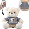MeterBear Orso di Peluche Personalizzato con Nome Foto Personalizzato, Orsacchiotto Peluche Teddy Bear come Regalo Personalizzati per Donne Uomini a San Valentino, Regali di Natale (20cm)